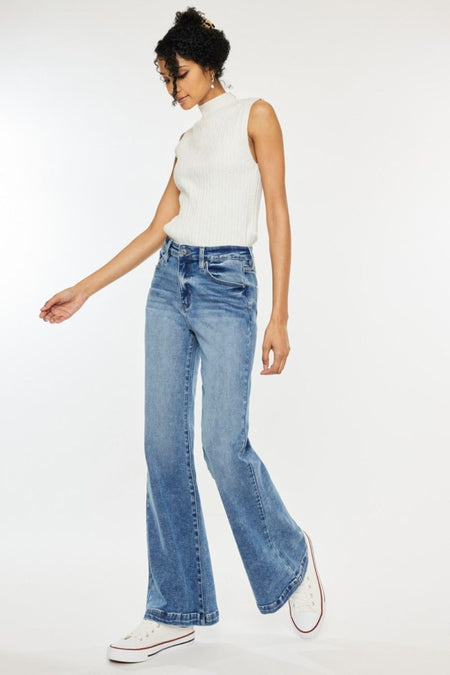 Kancan High Rise Wide Leg Jeans - S. M. & Co.