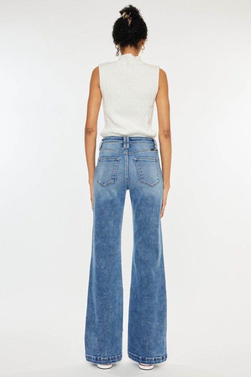 Kancan High Rise Wide Leg Jeans - S. M. & Co.