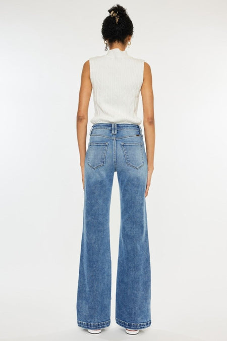 Kancan High Rise Wide Leg Jeans - S. M. & Co.