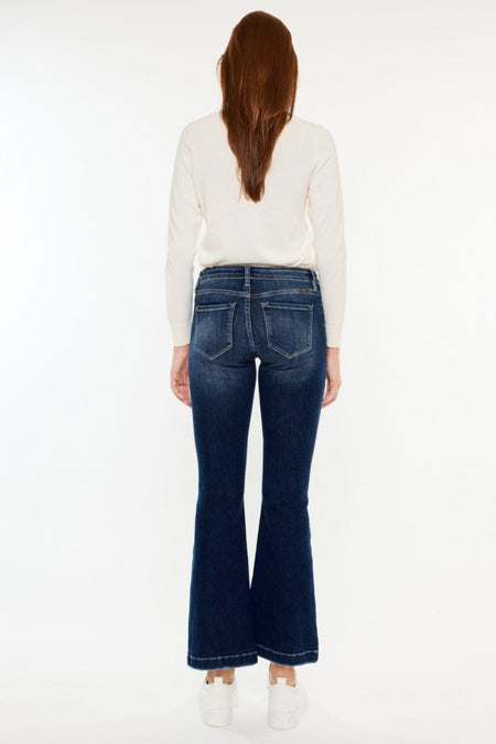 Kancan Mid Rise Button Fly Flare Jeans - S. M. & Co.