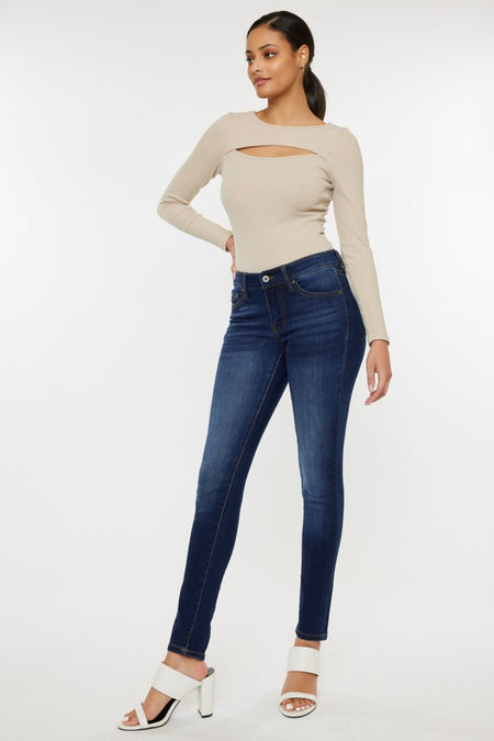 Kancan Mid Rise Gradient Skinny Jeans - AnAs Market