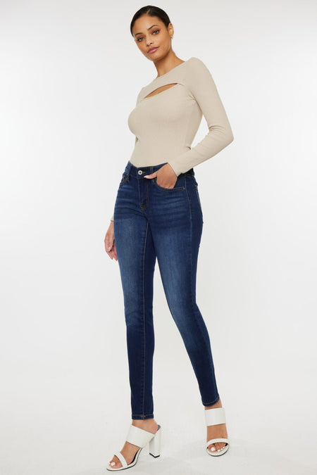 Kancan Mid Rise Gradient Skinny Jeans - AnAs Market