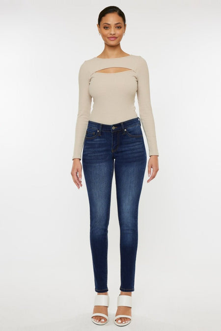 Kancan Mid Rise Gradient Skinny Jeans - AnAs Market