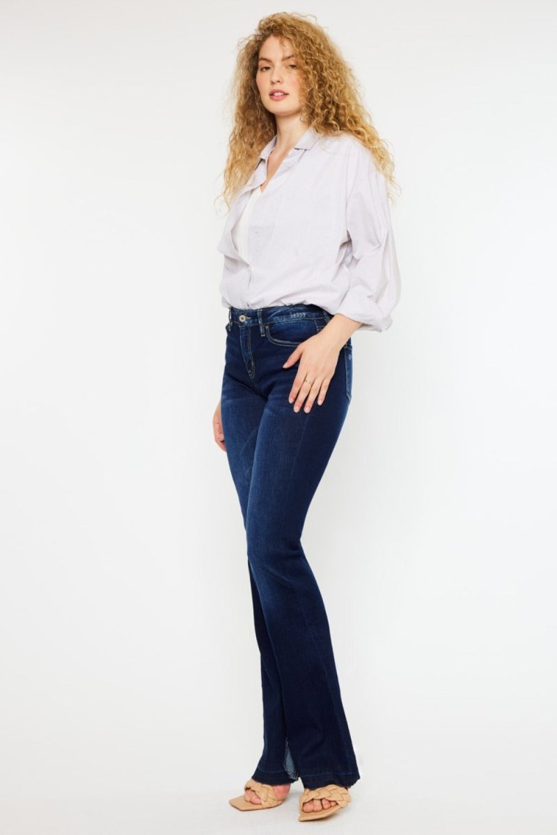 Kancan Mid Rise Slim Flare Jeans - S. M. & Co.