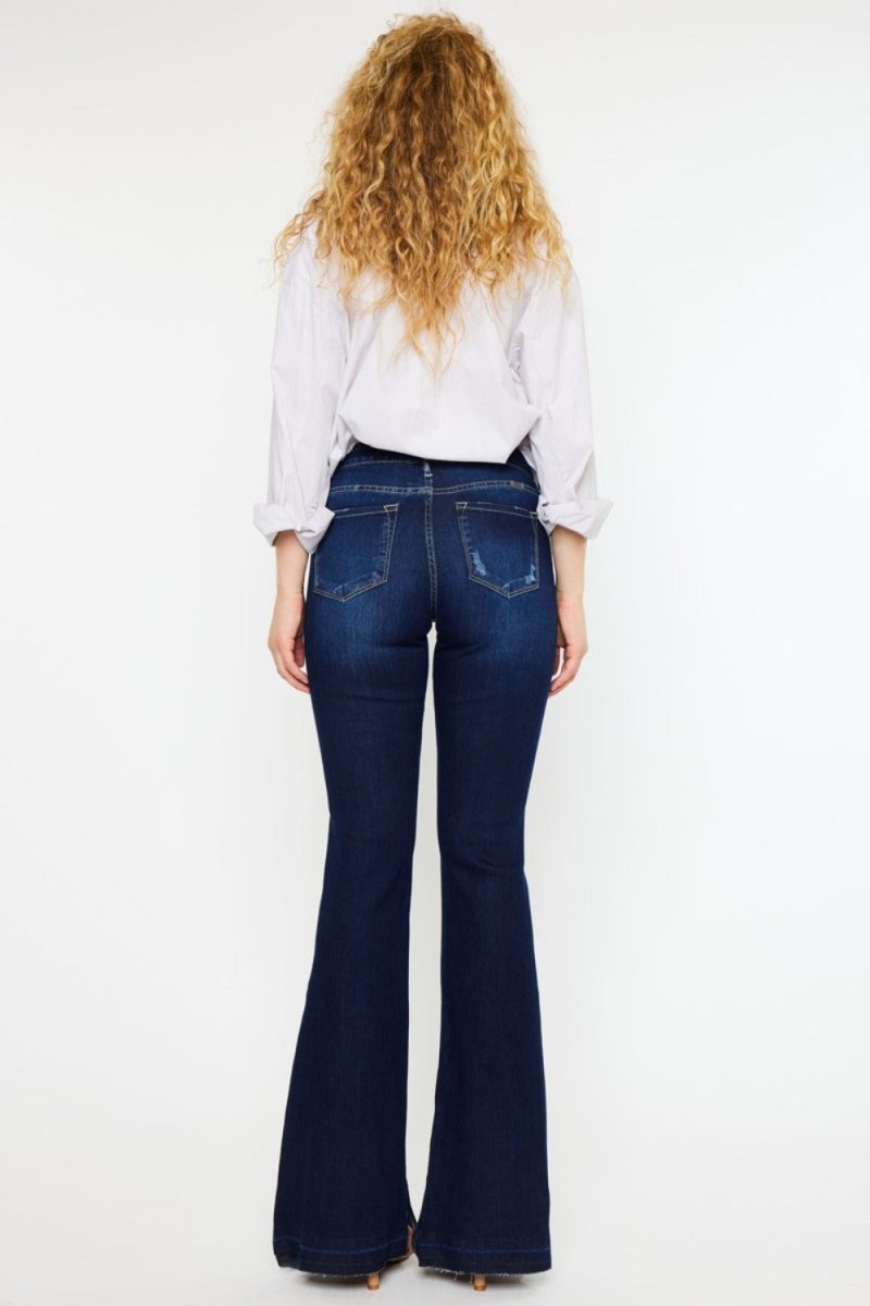 Kancan Mid Rise Slim Flare Jeans - S. M. & Co.