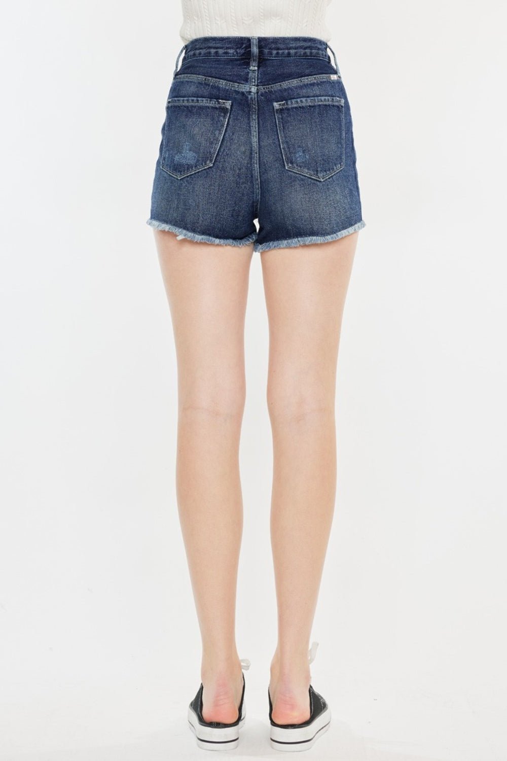 Kancan Raw Hem Button Fly Denim Shorts - AnAs Market