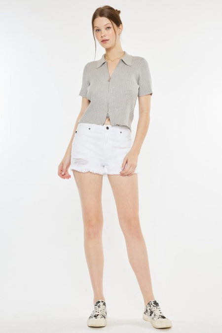 Kancan Raw Hem Distressed Denim Shorts - AnAs Market