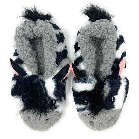 Kids Indoor Cozy Slipper - ZZ Zebra - S. M. & Co.