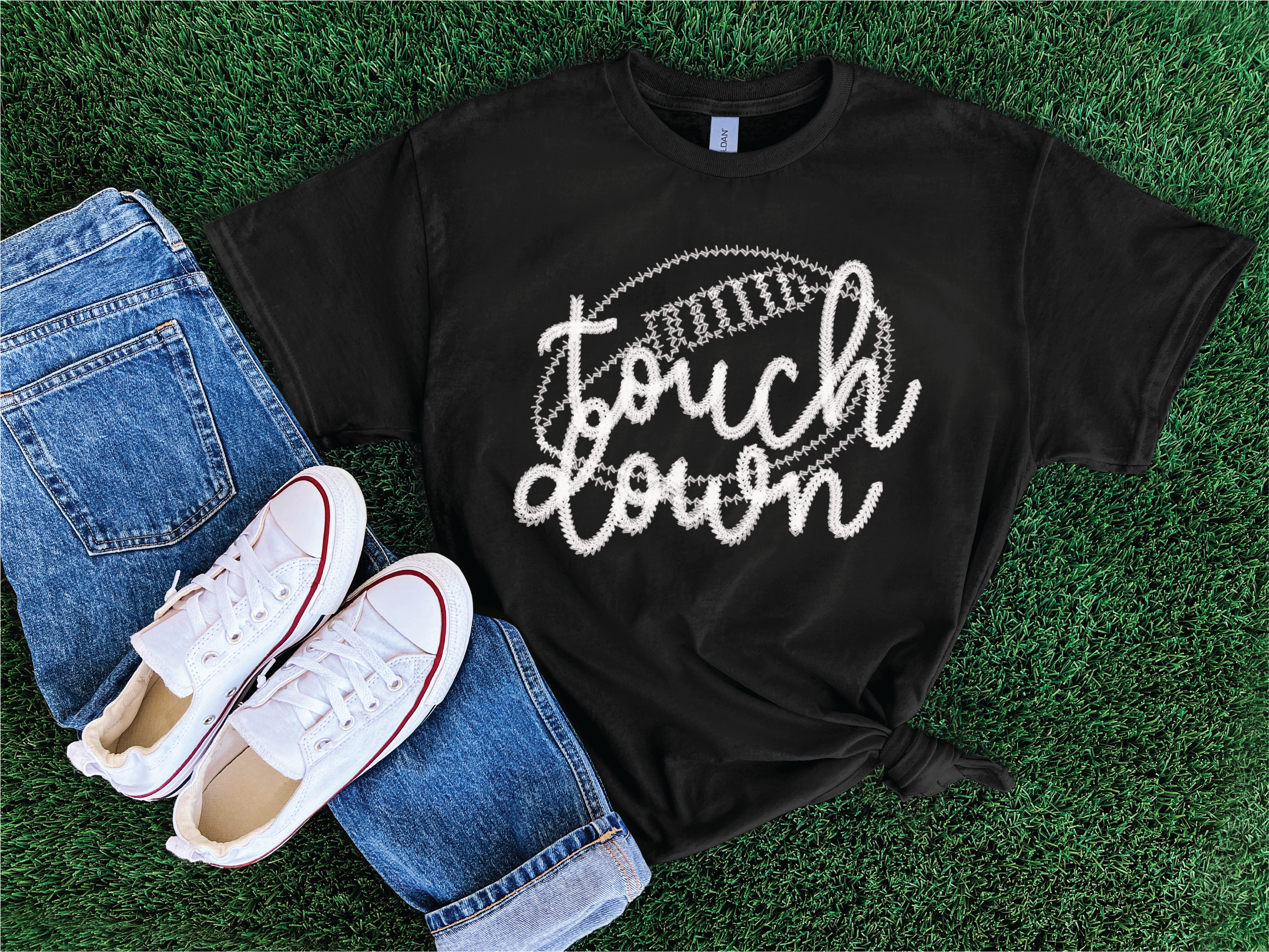 Touchdown Lace- Football Graphic T-shirt
