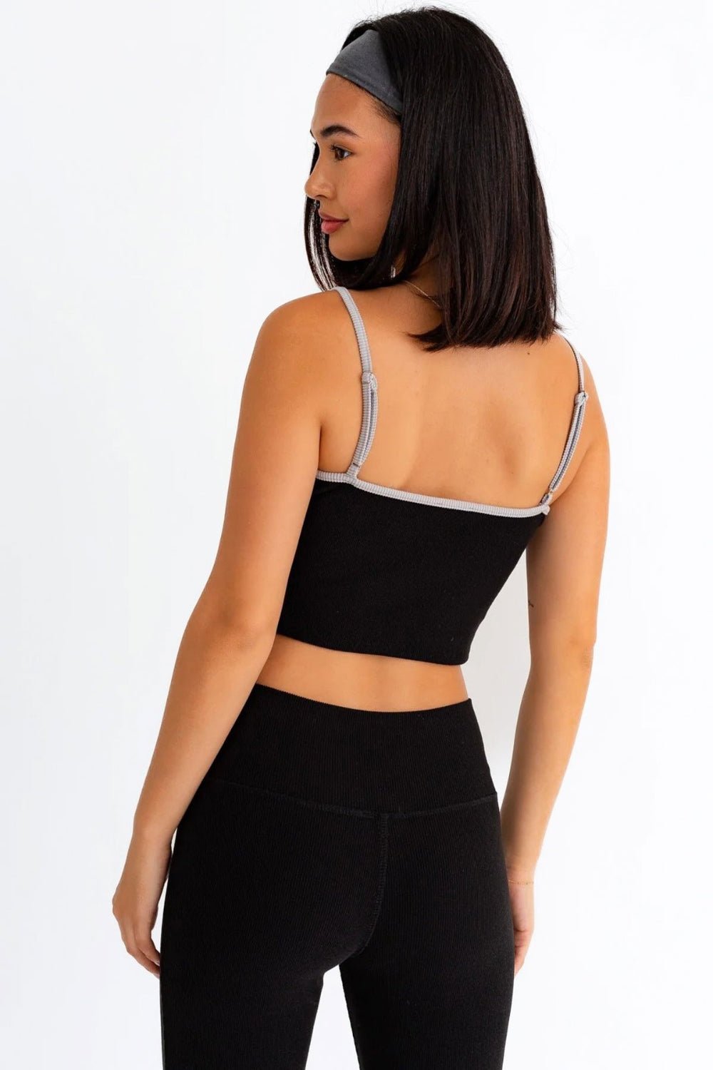 Le Lis Ribbed Crop Cami and High Waist Brushed Leggings Set - S. M. & Co.