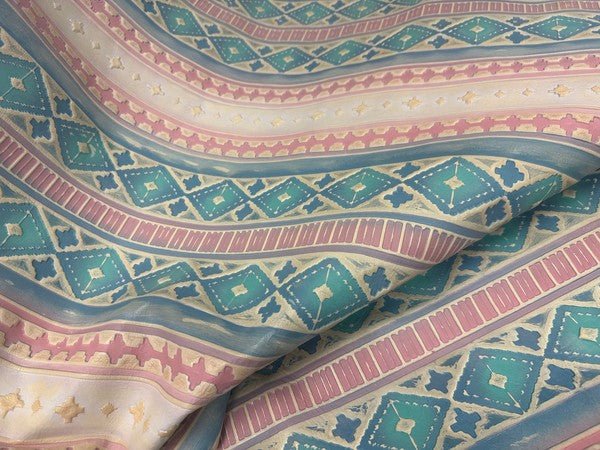 Leather Oval Earrings Pastel Navajo - S. M. & Co.