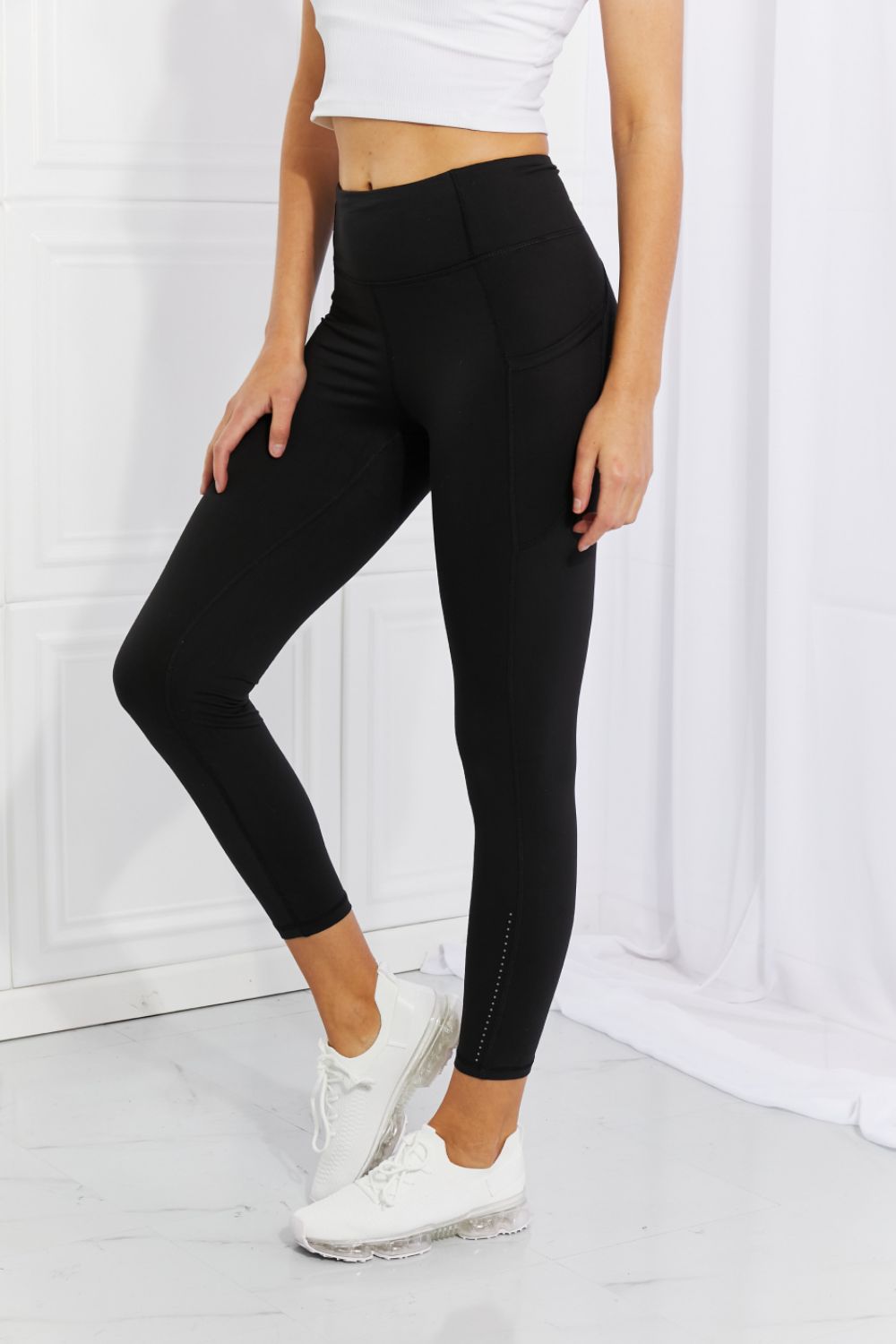 Leggings Depot Full Size Strengthen and Lengthen Reflective Dot Active Leggings - AnAs Market