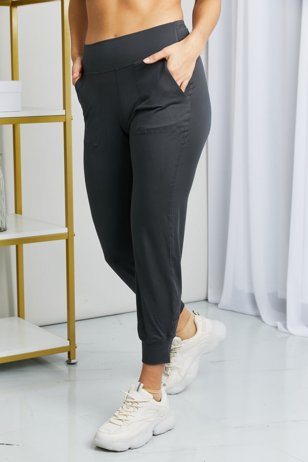 Leggings Depot Full Size Wide Waistband Cropped Joggers - AnAs Market