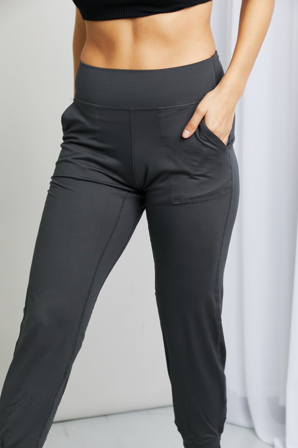 Leggings Depot Full Size Wide Waistband Cropped Joggers - AnAs Market