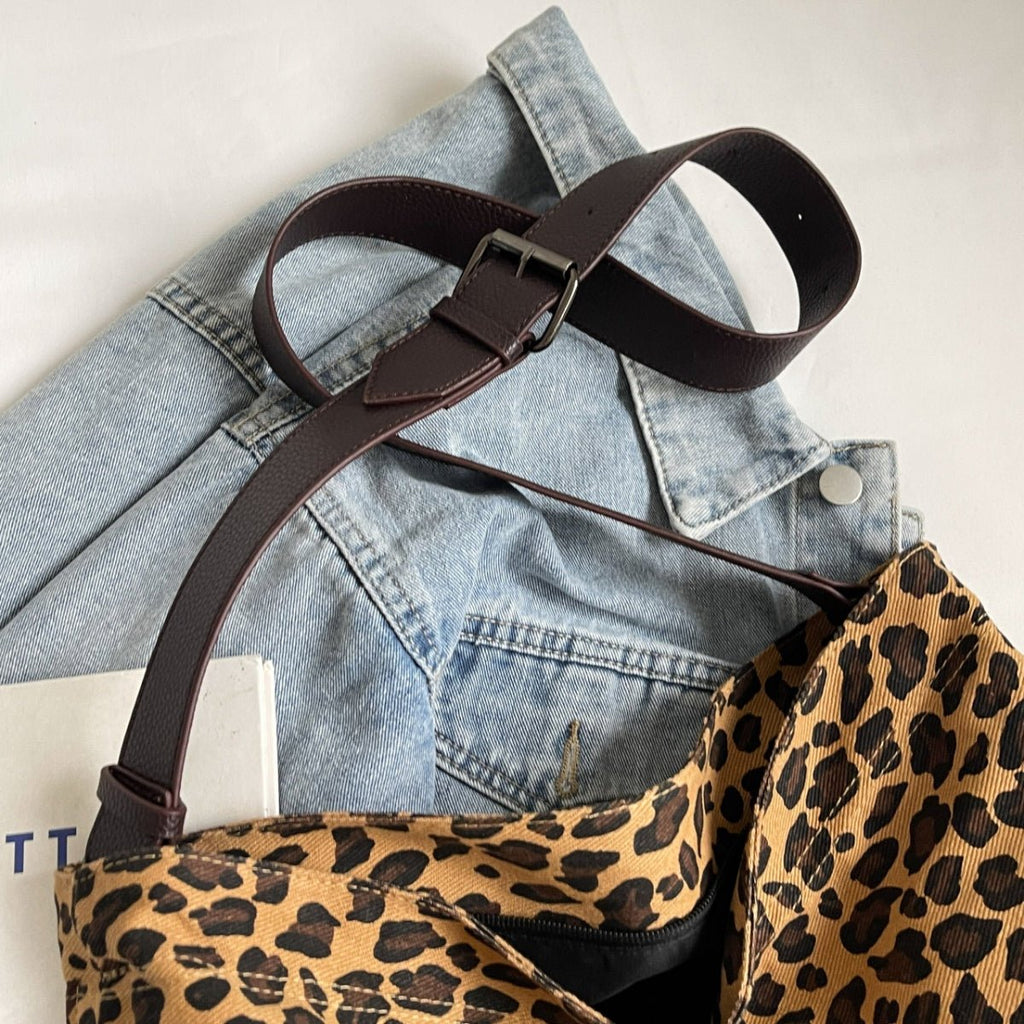 Leopard Adjustable Strap Tote Bag - S. M. & Co.