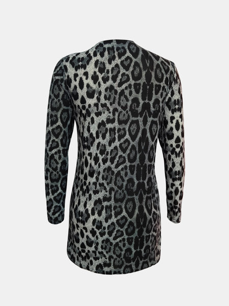 Leopard Button Up Long Sleeve Cardigan - S. M. & Co.