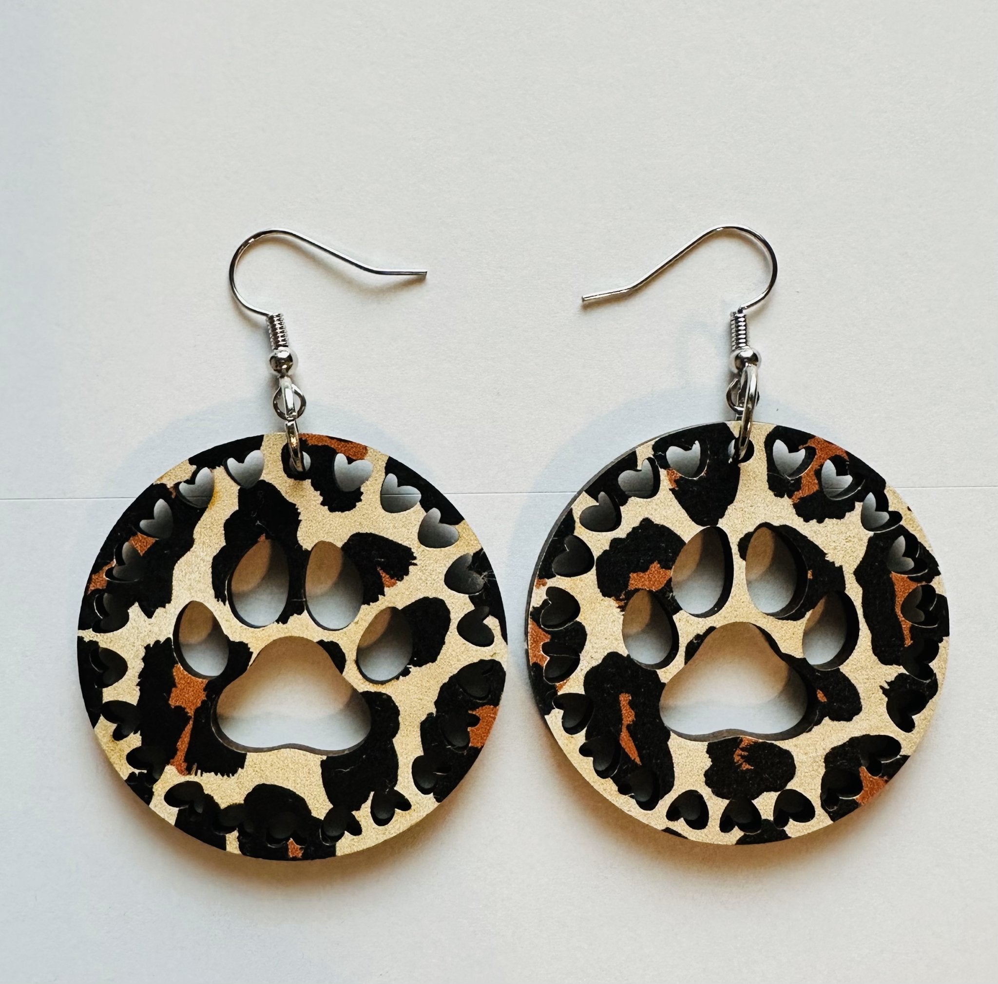 Leopard Dog Paw Earrings - S. M. & Co.