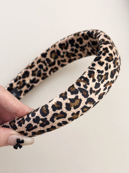 Leopard Polyester Wide Headband - S. M. & Co.