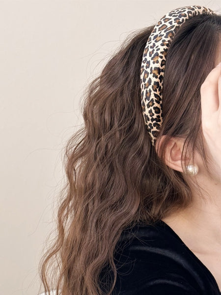 Leopard Polyester Wide Headband - S. M. & Co.