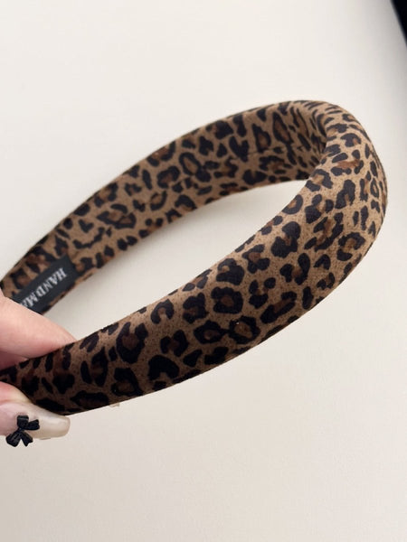 Leopard Polyester Wide Headband - S. M. & Co.