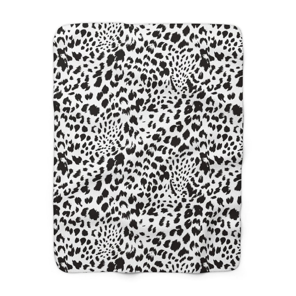 Leopard Print Sherpa Fleece Blanket - S. M. & Co.