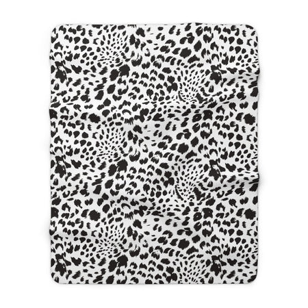 Leopard Print Sherpa Fleece Blanket - S. M. & Co.