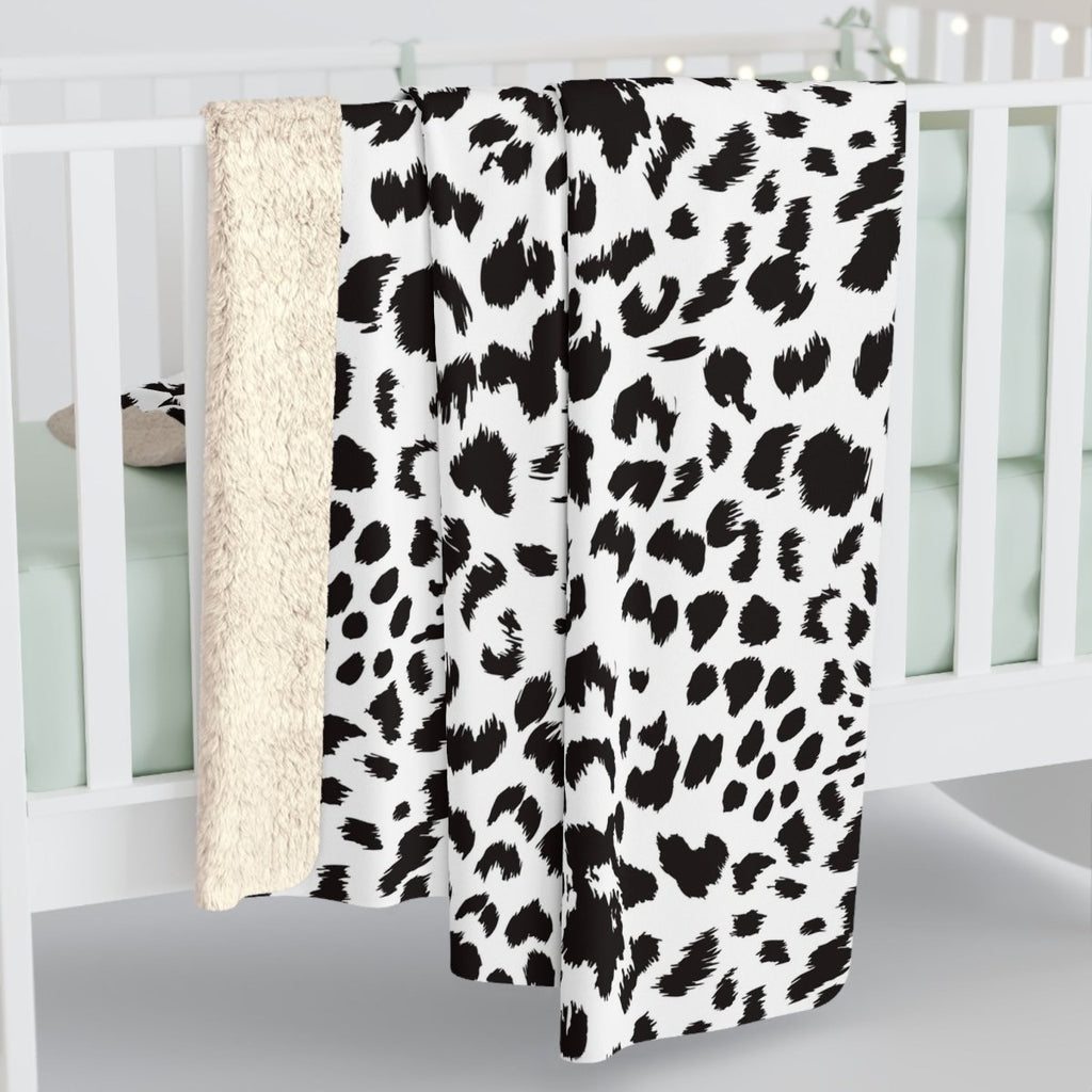 Leopard Print Sherpa Fleece Blanket - S. M. & Co.