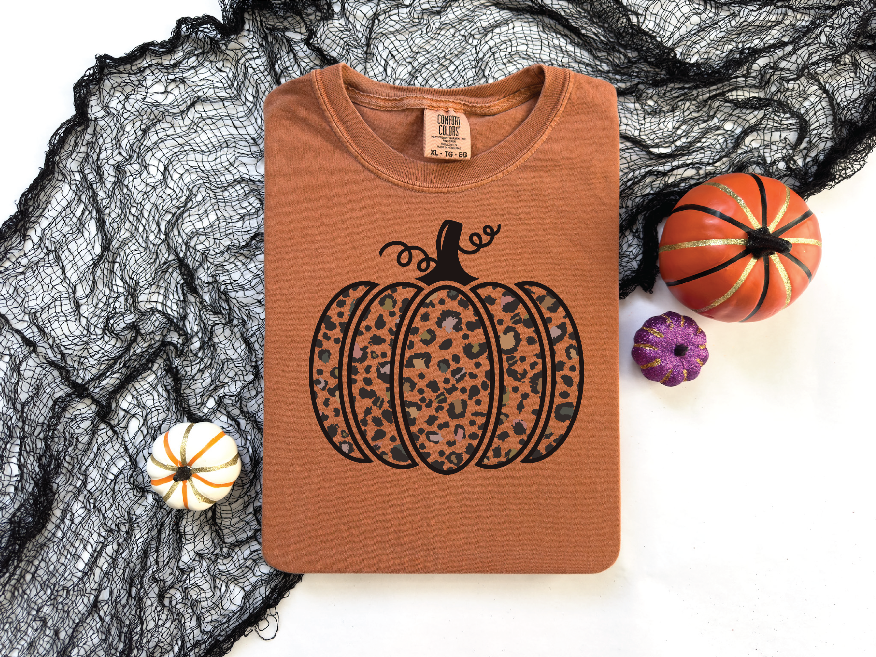 Leopard Pumpkin- Fall Graphic T-Shirt