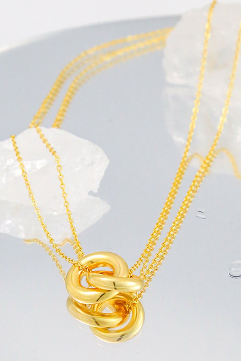 Linked Ring Pendant Chain Necklace - S. M. & Co.