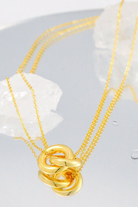 Linked Ring Pendant Chain Necklace - S. M. & Co.