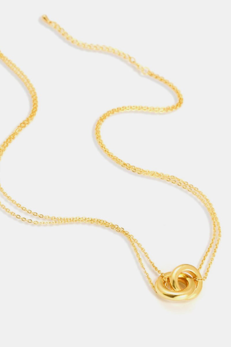 Linked Ring Pendant Chain Necklace - S. M. & Co.