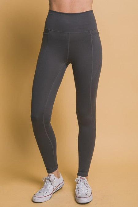 Love Tree High Waist Leggings with Side Pockets - S. M. & Co.