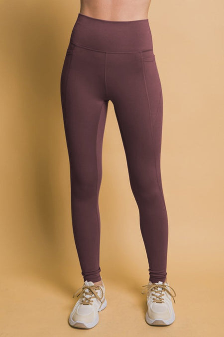 Love Tree High Waist Leggings with Side Pockets - S. M. & Co.