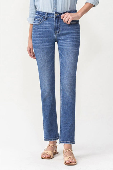 Lovervet Full Size Maggie Midrise Slim Ankle Straight Jeans - S. M. & Co.