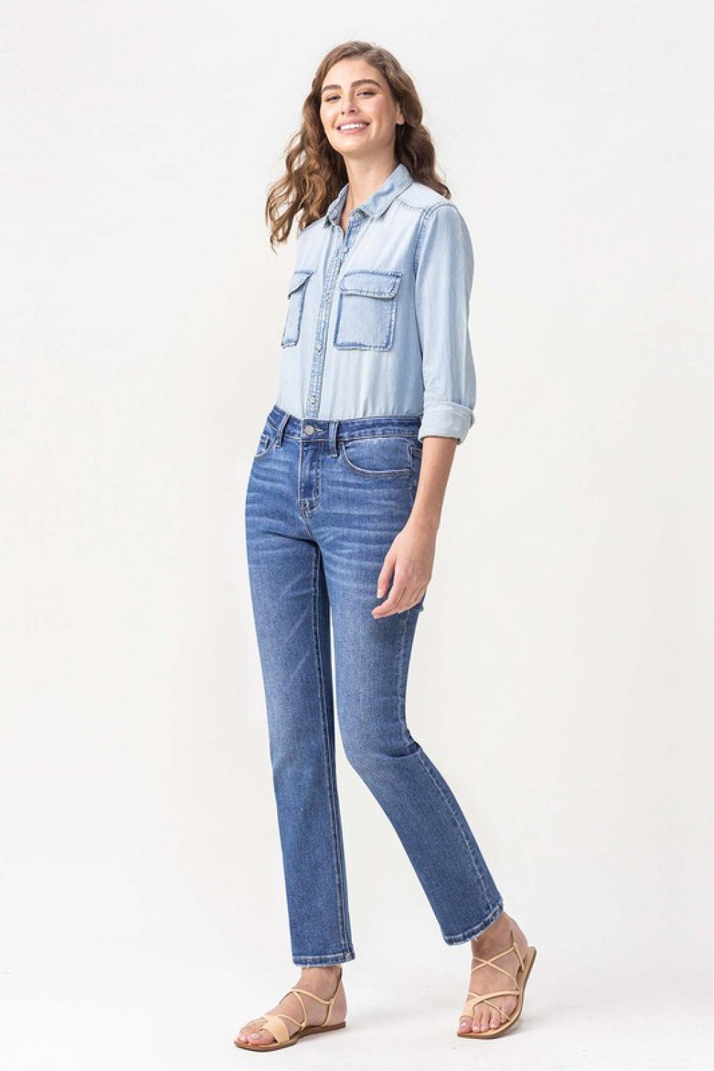 Lovervet Full Size Maggie Midrise Slim Ankle Straight Jeans - S. M. & Co.