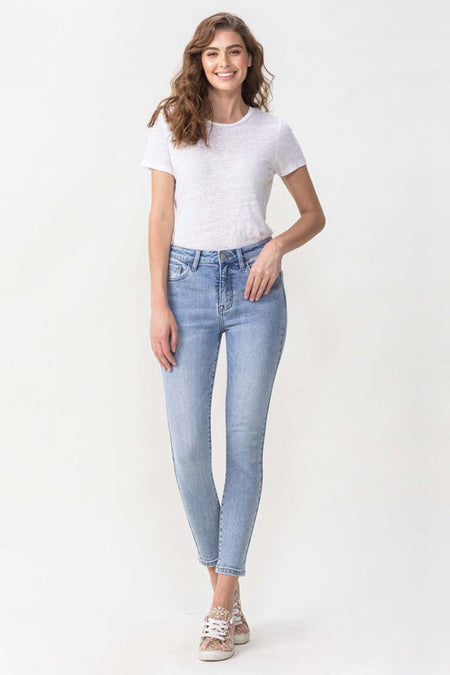 Lovervet Full Size Talia High Rise Crop Skinny Jeans - S. M. & Co.