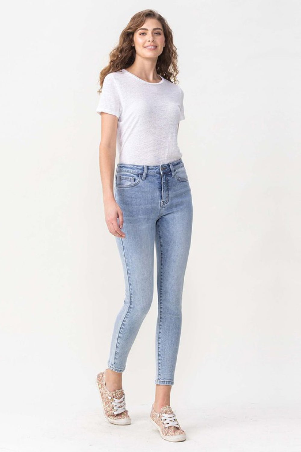 Lovervet Full Size Talia High Rise Crop Skinny Jeans - S. M. & Co.