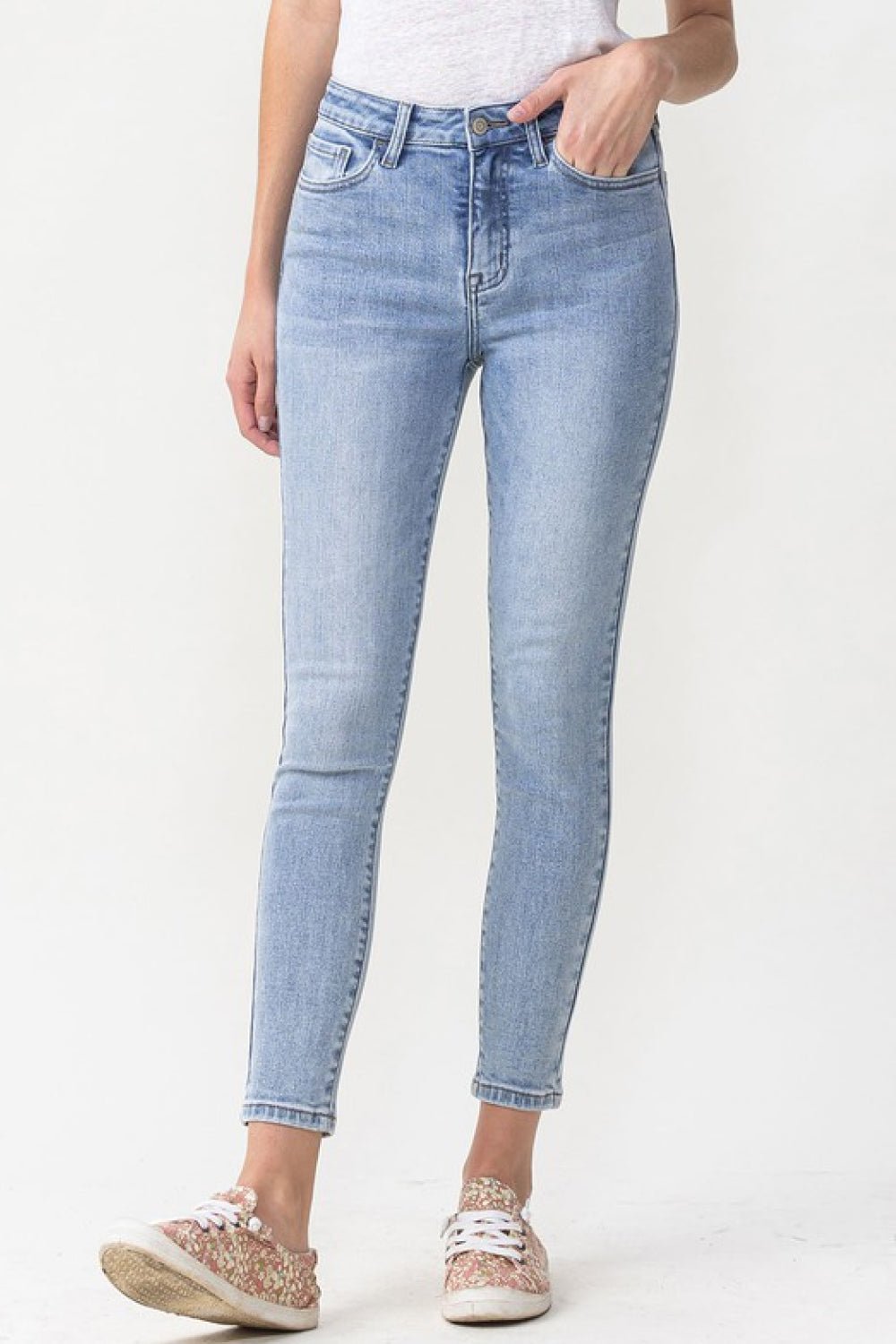 Lovervet Full Size Talia High Rise Crop Skinny Jeans - S. M. & Co.