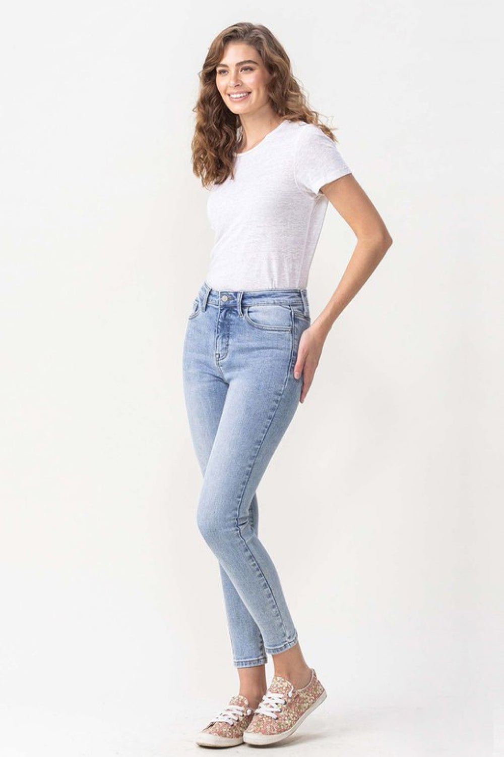 Lovervet Full Size Talia High Rise Crop Skinny Jeans - S. M. & Co.