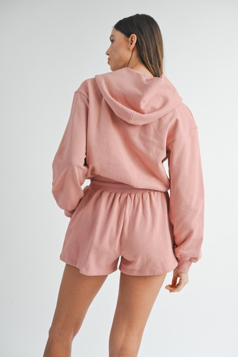 MABLE French Terry Hooded Romper - S. M. & Co.