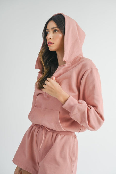 MABLE French Terry Hooded Romper - S. M. & Co.