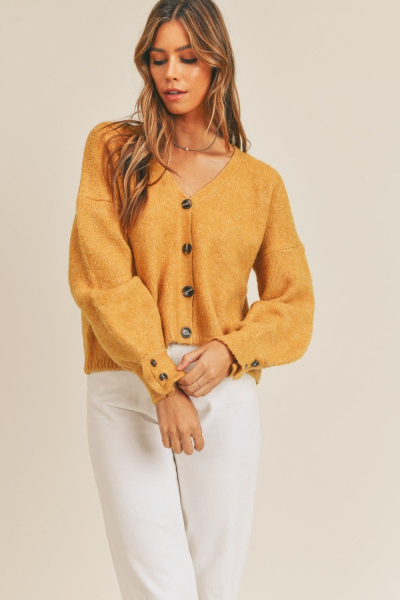 MABLE Long Sleeve Button Down Sweater Cardigan - S. M. & Co.