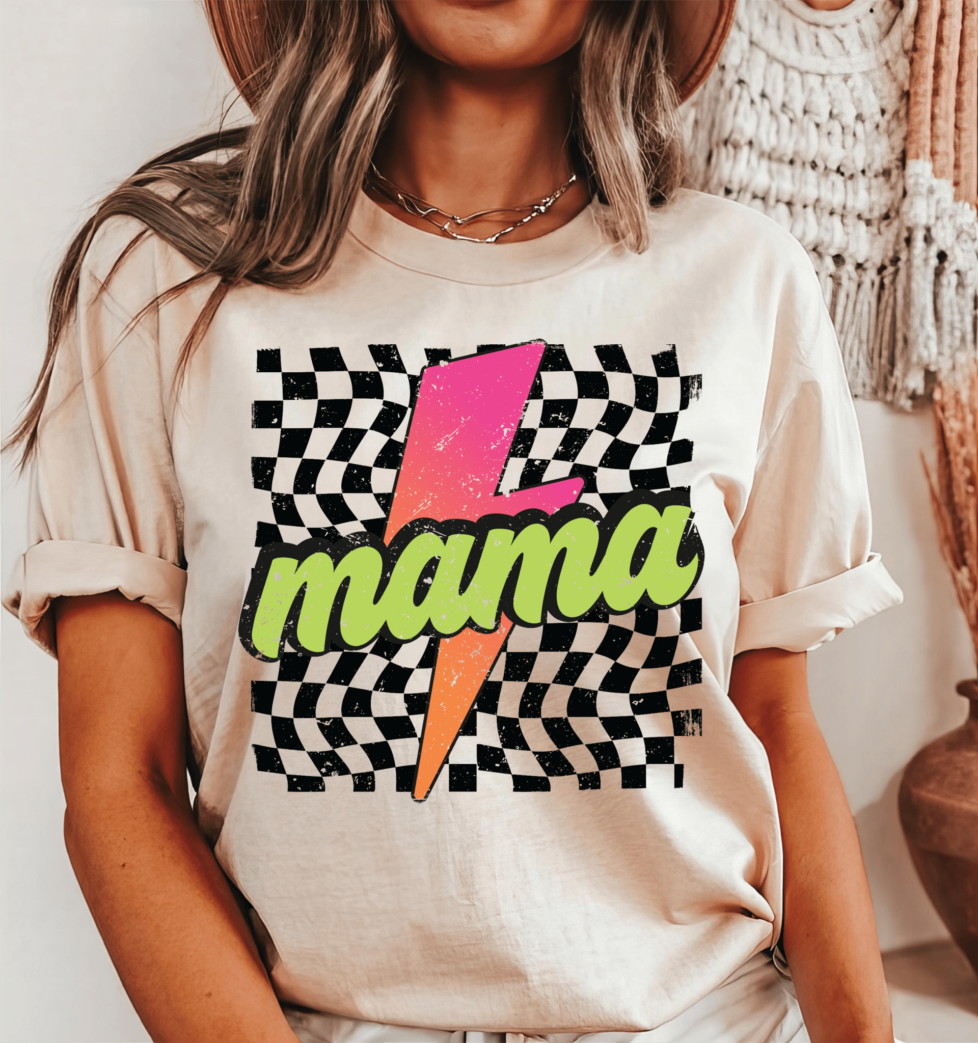 Mama Checkered Bolt - S. M. & Co.