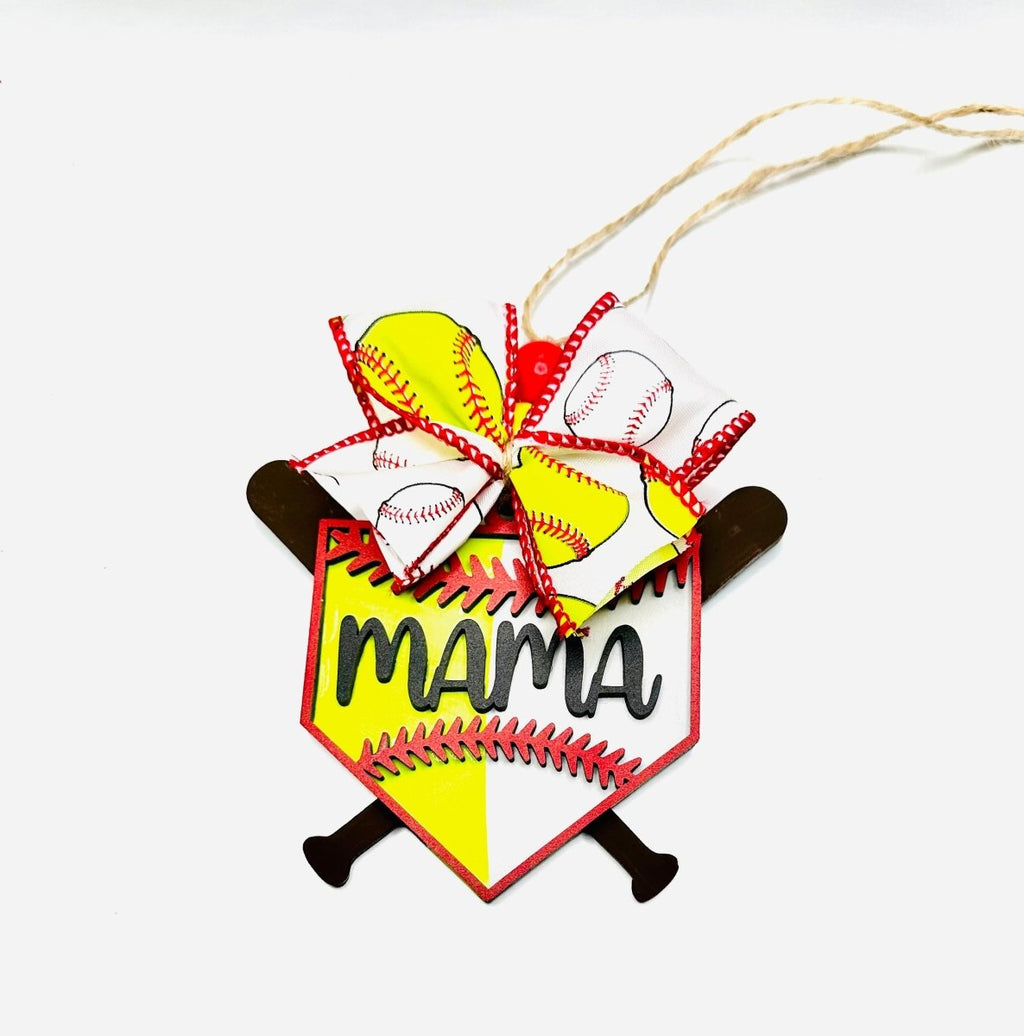 Mama of Both - Baseball & Softball Bag Tag/Car Charm - S. M. & Co.