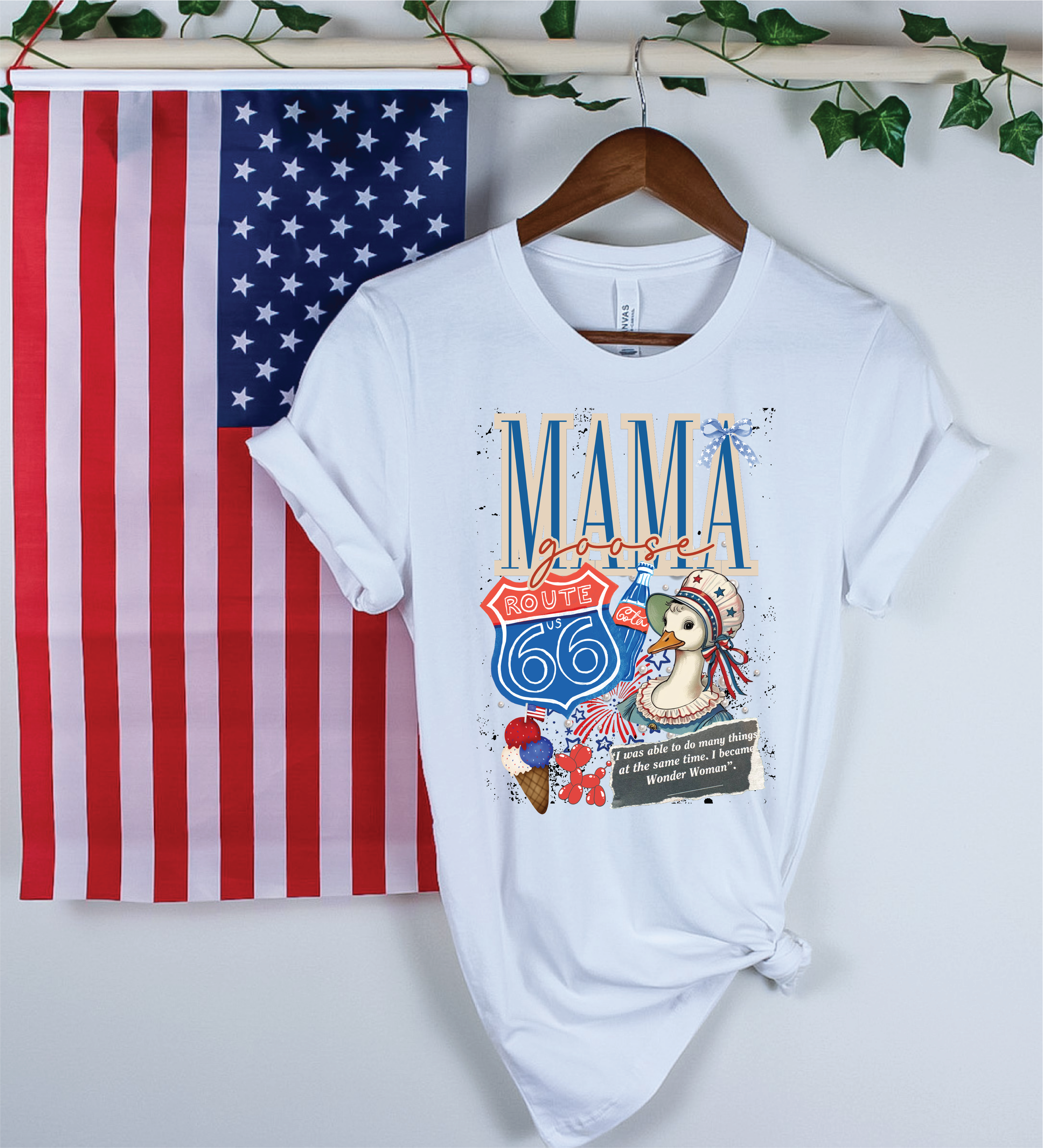 Mother Goose  Patriotic Graphic Tee