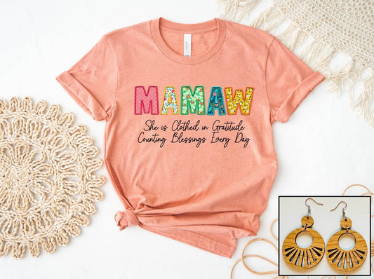 Mamaw - Floral Stitch - S. M. & Co.