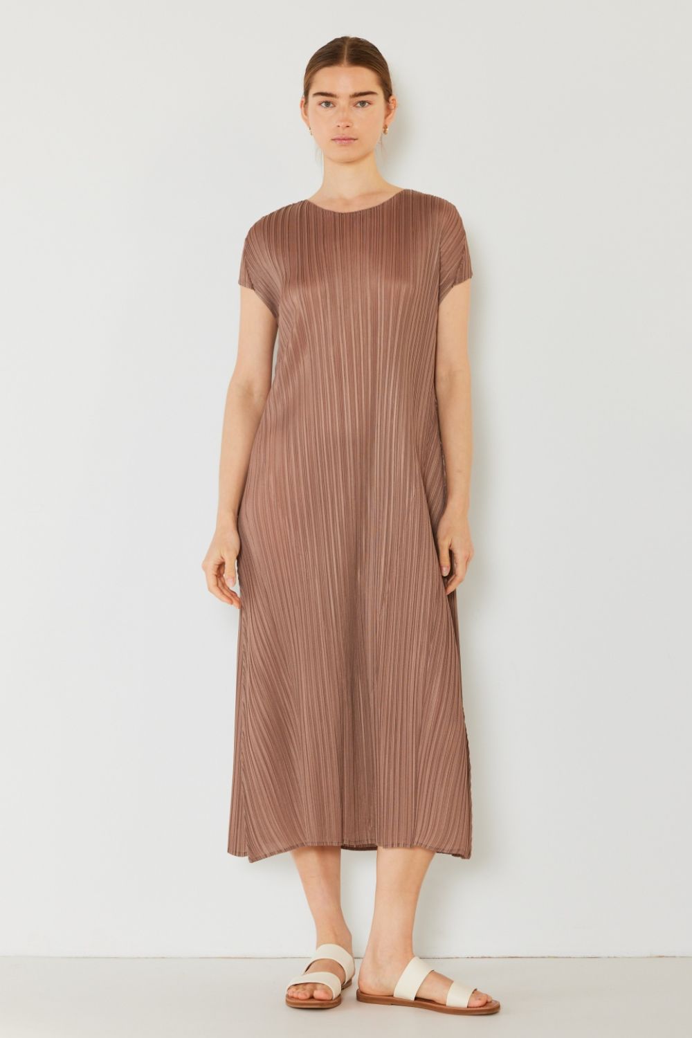 Marina West Swim Pleated Cap Sleeve A-Line Dress - AnAs Market