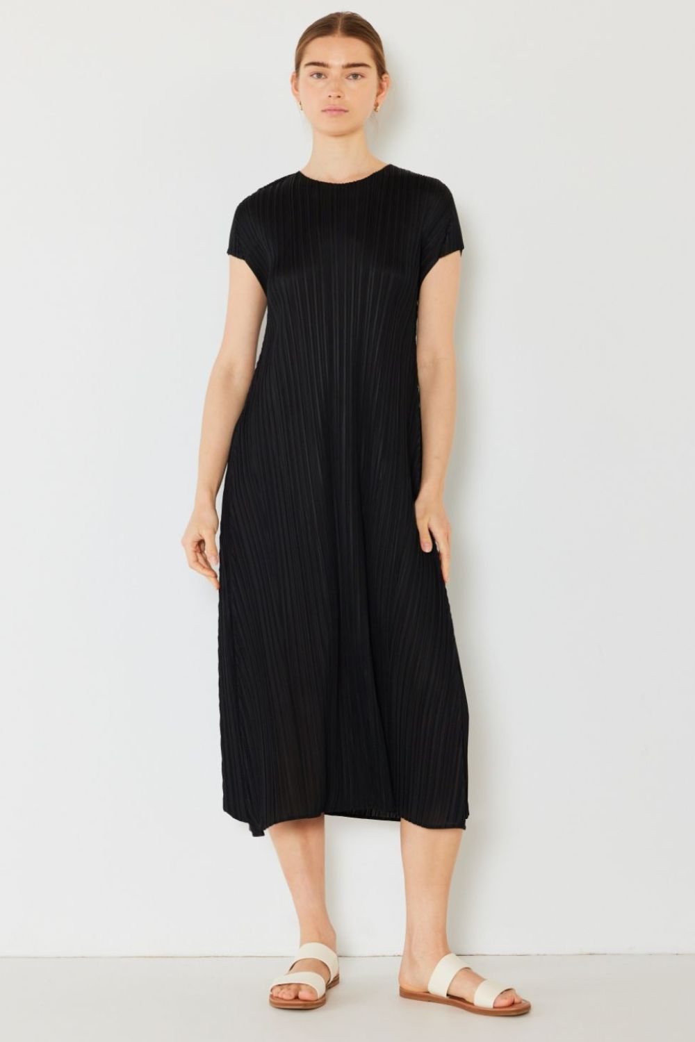 Marina West Swim Pleated Cap Sleeve A-Line Dress - AnAs Market