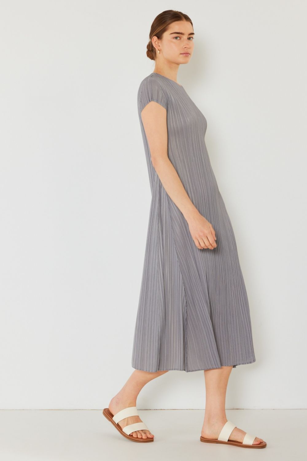 Marina West Swim Pleated Cap Sleeve A-Line Dress - AnAs Market