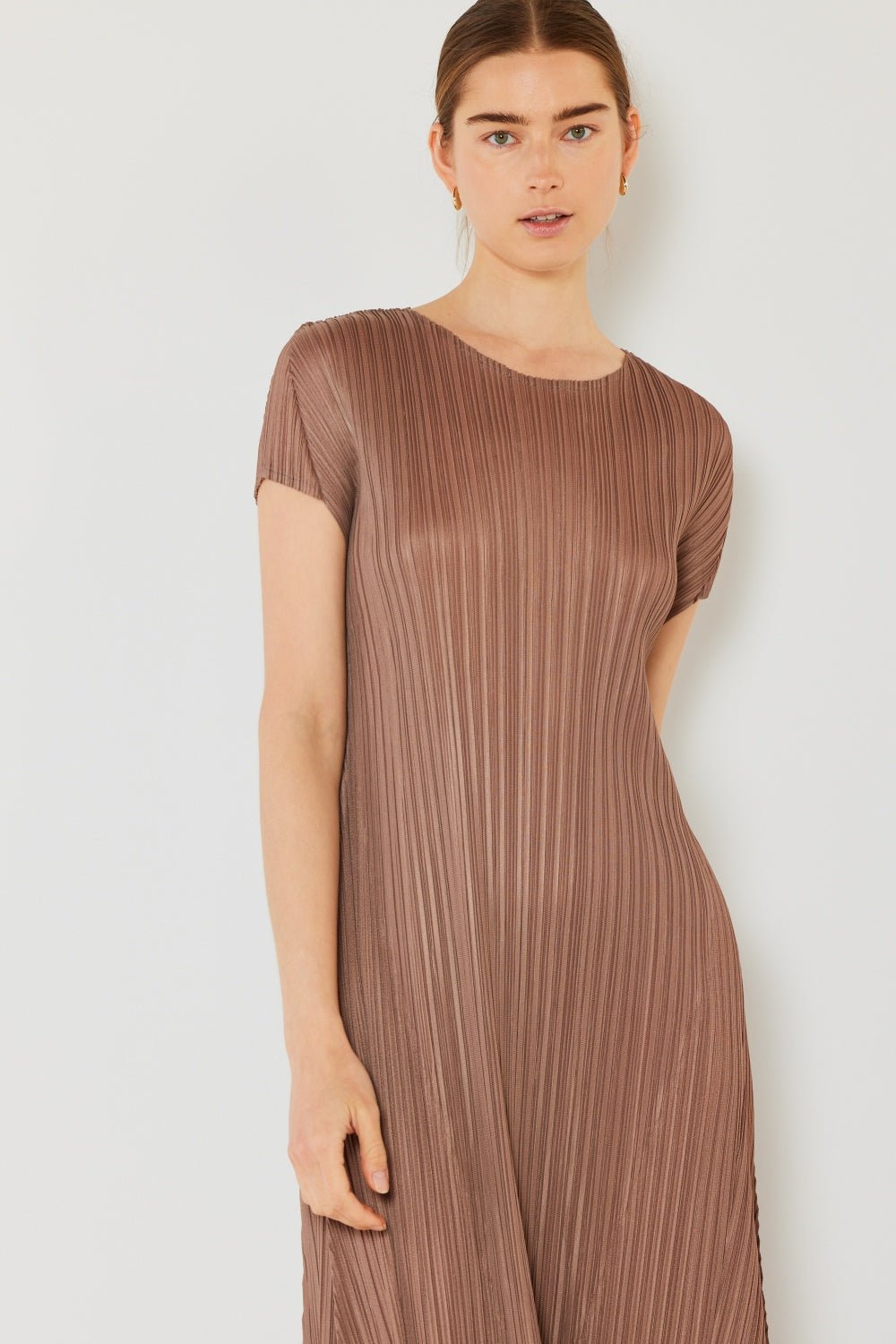 Marina West Swim Pleated Cap Sleeve A-Line Dress - AnAs Market